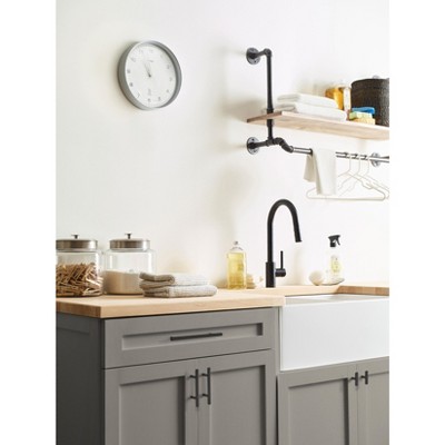 Matte Black 6-5/16" Bar Pull with Mounting Hardware