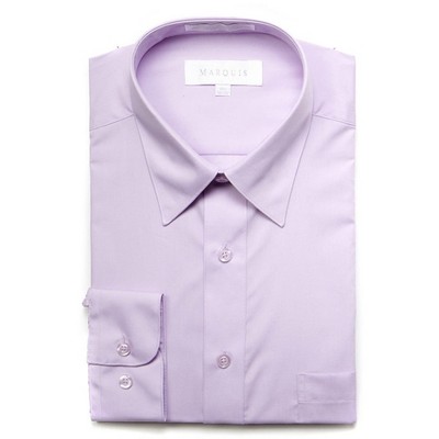 Marquis Men's Long Sleeve Regular Fit Big & Tall Size Dress Shirt