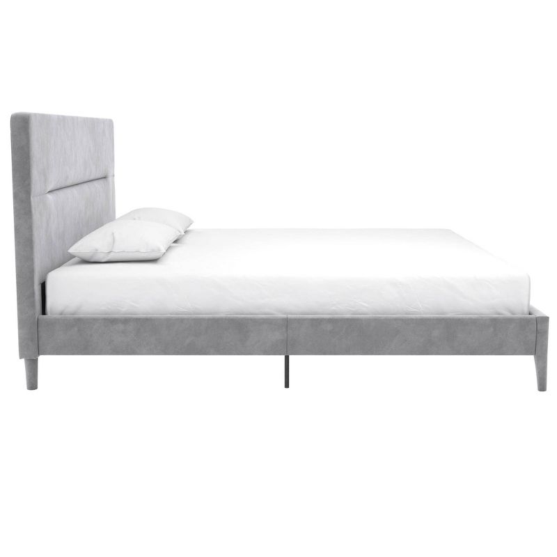 Westerleigh Upholstered Platform Bed with Minimalist Tufted Headboard Light Gray - CosmoLiving by Cosmopolitan, 6 of 12