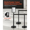 VEVOR Stanchion Post, 8 Pcs Stanchions with Retractable Belts, Carbon Steel Black Stanchions Queue with Sand Injection Hollow Base, Black - 3 of 4