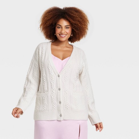 Women's pink cardigan outlet sweater