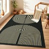 Modern Washable Geometric Rugs, Soft Living Room Rugs, Arched Pattern Area Rugs, Non-Slip Bedroom Rugs, Indoor Floor Rugs - 2 of 4