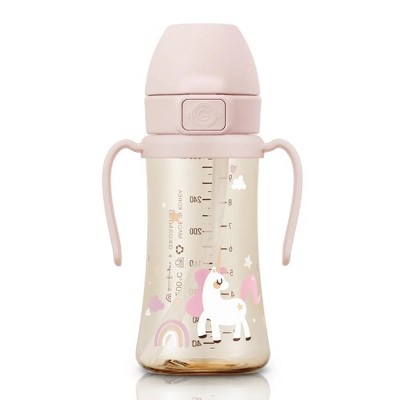 Grosmimi PPSU Straw Cup with Flip Top - 10oz (300ml) Stage 2 Straw