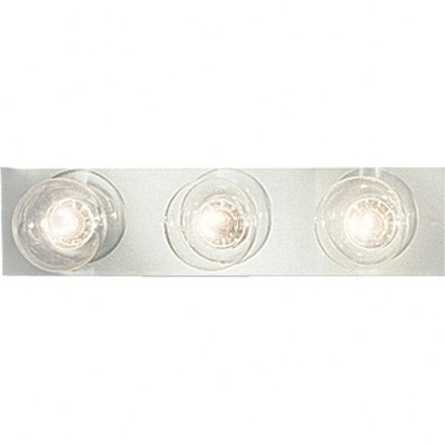 Progress Lighting Broadway 3-Light Wall Light in Polished Chrome with Included Shade