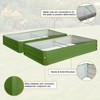 WELLFOR 2pc Rectangular Metal Outdoor Garden Bed Green 35.4"x70.8" - 2 of 3
