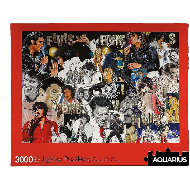 Aquarius Puzzles Elvis Presley Collage 3000 Piece Jigsaw Puzzle, 1 of 3
