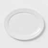 15" x 12" Ceramic Oval Beaded Platter White - Threshold™ - image 3 of 3