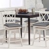 Tangkula Set of 4 Barstools Swivel Counter Height Chairs w/Rubber Wood Legs - 3 of 4