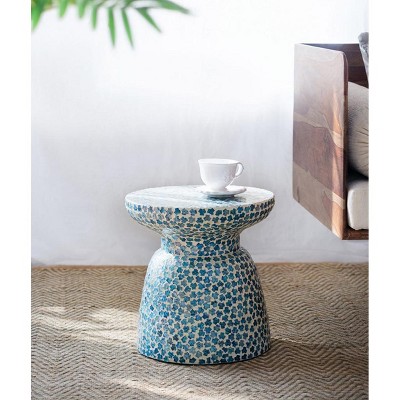 D15x16 Capiz Garden Stool Small Side Tabel