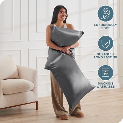 Gray Standard Mulberry Silk Hypoallergenic Pillowcase