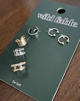 Pave And Smooth Ear Cuff Set 6pc Wild Fable Gold silver Target