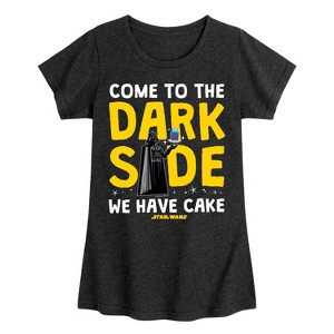 Girls' - Star Wars - Come To The Dark Side Fitted Short Sleeve Graphic T-Shirt - 1 of 4