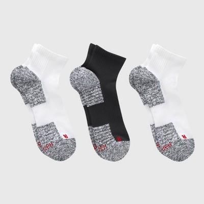 Hanes Premium Men's Nylon Performance Ankle Socks 3pk - White 6-10 : Target