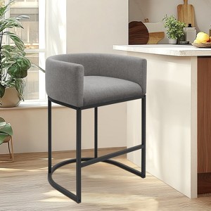 Vatros Upholstered Counter Stool with Metal Frame - 1 of 4