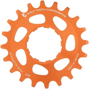 Wolf Tooth Single Speed Aluminum Cog - 20t, Compatible with 3/32" Chains, Orange - 1 of 1