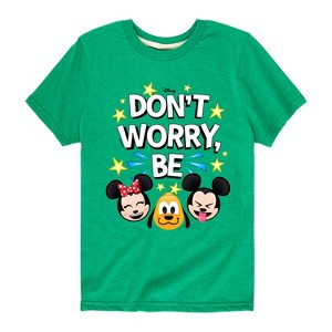 Boys' - Disney - Don't Worry Be Emojis Short Sleeve Graphic T-Shirt - 1 of 4