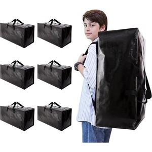 Heavy Duty Moving Bags Backpack Straps Strong Handles, Alternative Moving Boxes Storage Totes Dorm Room Essentials - 1 of 4