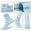 Paaaawaters Spring and summer women's mid-tube blue and white sports versatile striped sports socks, high-end（Twelve pairs） - 3 of 4