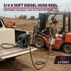 Mojgar Fuel Hose Reel Retractable 3/4" x 50' 300 PSI Industrial Heavy Duty Diesel Fuel Hose Reel Steel Construction - 3 of 4
