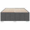 vidaXL Dark Gray Queen Upholstered Bed Frame - Stylish Slatted Mattress Base with Pine Wood Support - 3 of 4
