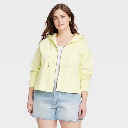 Women's Sensory-friendly Cropped Hooded Zip-up Sweatshirt