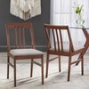 5pc Trita Round Dining Set Walnut - Lifestorey: Mid-Century Modern, Glass Top, 4 Chairs - 3 of 4