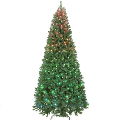 Racxily 7.5ft Christmas Tree with RGB Dynamic LEDs, Remote Control Artificial Tree for Holiday Decor