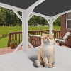 Window Catio for Indoor Cats,Outdoor Cat Enclosure for Sliding Windows,Wall Mounted Wooden Cat House with Mesh Panels - LAOTIES - 3 of 4