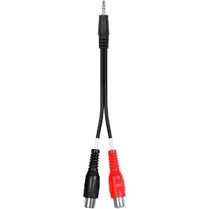 Livewire Essential Y-Adapter 3.5 mm TRS to RCA Female Black 6 in. - 1 of 1