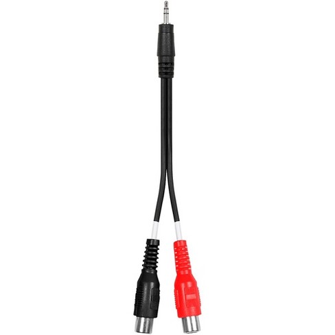 Best Buy essentials™ 6' 3.5 mm to Stereo Audio RCA Cable Black BE