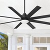 65" Minka Aire Modern Outdoor Ceiling Fan with LED Light Remote Control Coal Etched Opal Glass Wet Rated for Patio Exterior Gazebo - 2 of 4