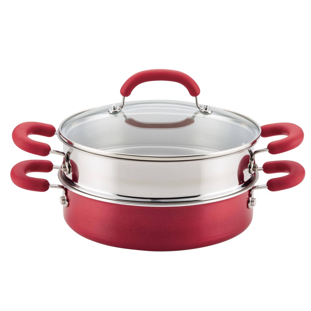 Rachael Ray Create Delicious 3qt Covered Sauteuse &amp; Steamer Red