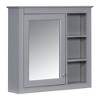 Chery Life 30'' x 28'' Wall Mounted Storage Cabinet, Bathroom Wall Cabinet with Mirror,Medicine Cabinet with 3 Open Shelves - 2 of 4