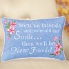 Collections Etc Funny New Friends Accent Pillow with Removable Cover Blue - 2 of 2