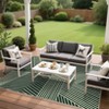 Modern Geometric Area Rug Washable Rug with Non Slip Rubber Backing Soft Non Shedding Carpet, Indoor Low Pile Thin Foldable Mat - 3 of 4