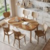 7 Piece Dining Table Set for 6, 63" Wooden Kitchen Table & Chairs Set, Kitchen Breakfast Table Set for Restaurant Dining Room Kitchen - 2 of 4