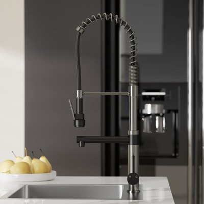 2-Function Stainless Steel Pre-Rinse Kitchen Faucet with Pot Filler