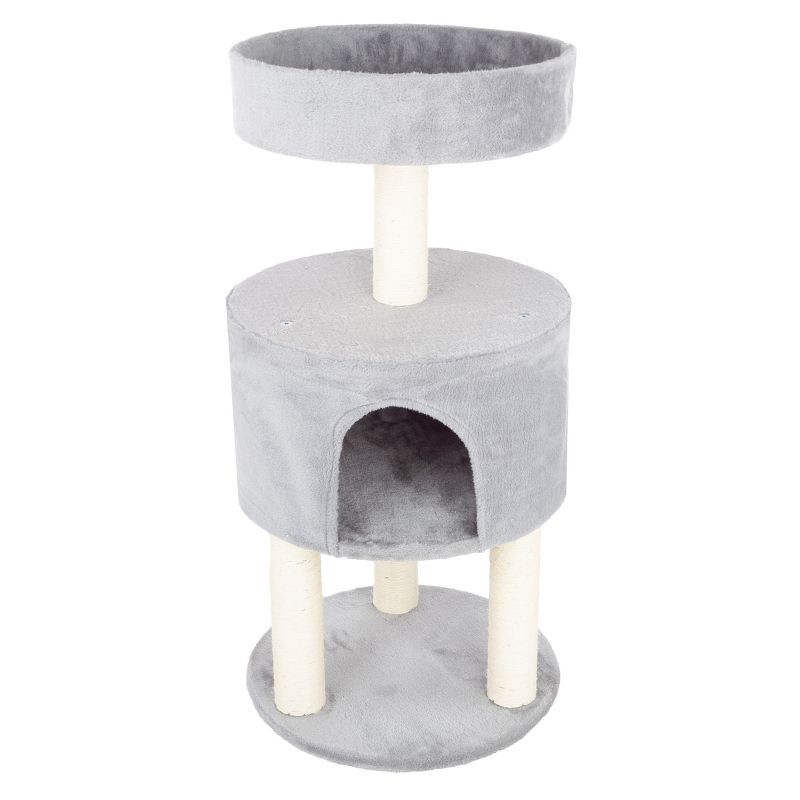 Pet Adobe 4-Tier Kitty Condo and Scratching Post – Gray, 4 of 8