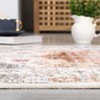 Washable Carpet, Vintage Distressed, Non-Slip, Non-Shedding Backing, Floor Cover, Soft, Short Pile, Foldable, Floral Badge Print Decorative Carpet - 3 of 4