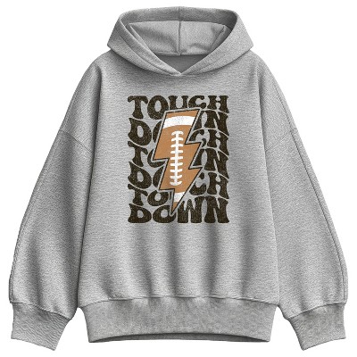 Women's Instant Message Football Touchdown Oversized Fleece Hoodie