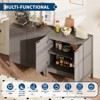 31.5 Inch Fluted Sideboard Buffet Cabinet with Doors and Adjustable Shelf, Modern Wooden Coffee Bar for Living Room Dining Room Kitchen Entryway - 4 of 4