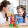 PICASSO-TILES Magnetic Tiles For Kids, Travel Size 48PCS Construction STEM Building Blocks Educational Toy - 3 of 4