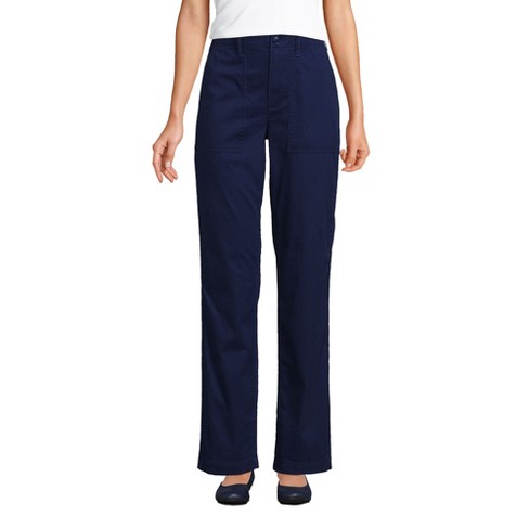 Lands' End Women's Petite High Rise Chino Utility Straight Leg Pants ...