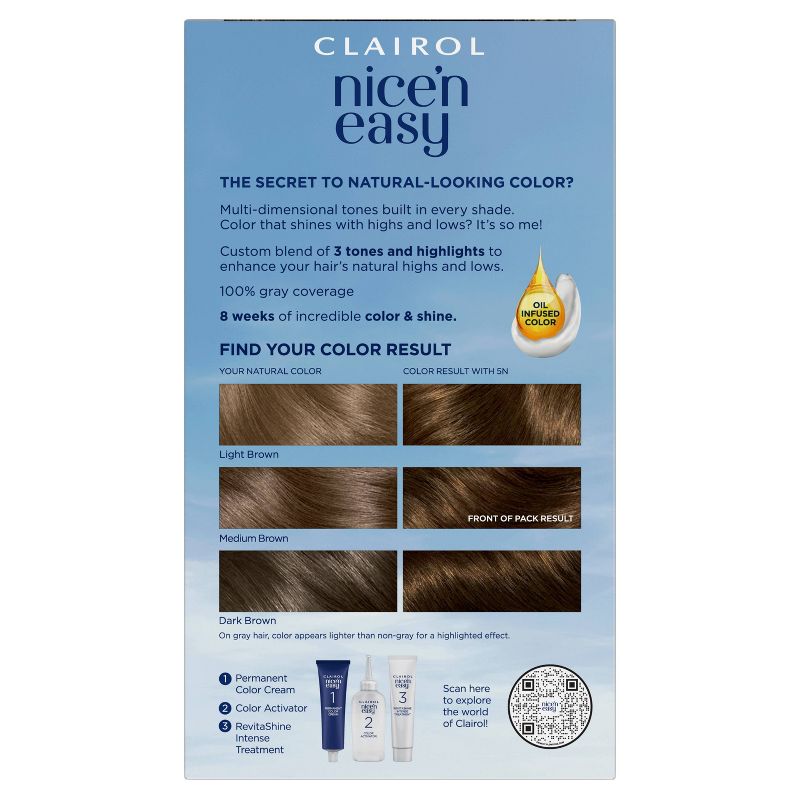 Clairol Nice'n Easy Permanent Hair Color - Brown, 2 of 9