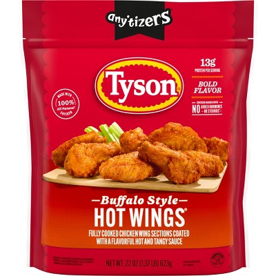 Tyson Any'tizers Bone-In Buffalo Chicken Hot Wings - Frozen - 22oz