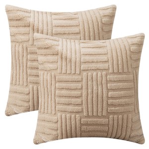 REGALWOVEN Striped Soft Decorative Throw Pillow Covers for Bed Sofa Living Room Farmhouse Home Decor 2 Pcs - 1 of 4