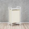 Stylish Laundry Hamper - Pull-Out Bag, Removable Shelf, Metal Frame, 12.7 Gallons (47 L), 16.5 x 11 x 29.5 Inches - 3 of 4