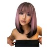 Jessie's Wig 14inch Bob Wig Synthetic Wigs Omber Black Pink Black1 Pc/Pack - 3 of 4