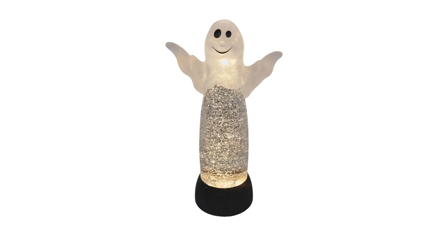 Season's Designs 11" LED Glitter Water Spinning Ghost Lantern, Multicolored Halloween Decor, Tabletop Placement, Indoor Use, Resin Material, Perfect