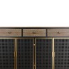Okak Kitchen Buffet Cabinet with 6-Doors Multifunctional Sideboard Cabinet with 1-Open Shelves and 1-Drawer - 3 of 4